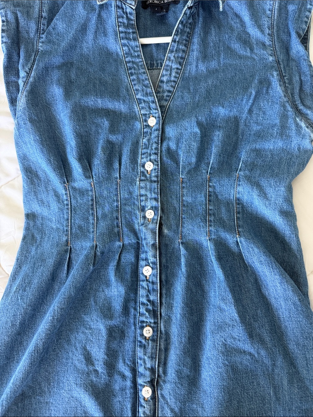 Veronica Beard Rubin Denim Midi dress - Picture 3 of 6